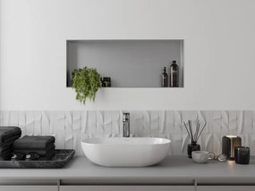 Mexen X-Wall-NR półka wnękowa bez kołnierza 75 x 30 cm, inox - 1911753010