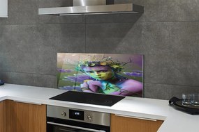 Szkło do Kuchni na Ścianę Elfia Pani wśród Kwiatów