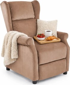 Beżowy rozkładany fotel wypoczynkowy H5-S25