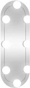 Nowoczesne owalne lustro wiszące LED 15x40 cm F7-W15