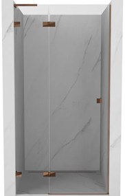 Mexen Lunar L drzwi prysznicowe uchylne lewe 105 cm, transparent, różowe złoto - 834L-105-000-60-00-L