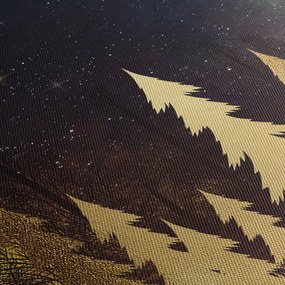 Obraz - Złota noc (170x50 cm)