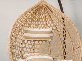 Jasnobrązowy fotel wiszący TROPIKAL ze stojakiem