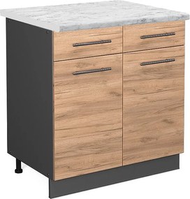 Szafka dolna do kuchni złoty dąb energetyczny 80x60x82 fame-line