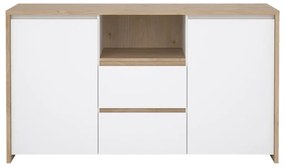 Biało-naturalna komoda w dekorze dębu 149x84x48 cm Next – Tvilum