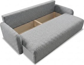 Sofa DUO Rozkładana Dwuosobowa Ciemnoszara Boucle Japandi