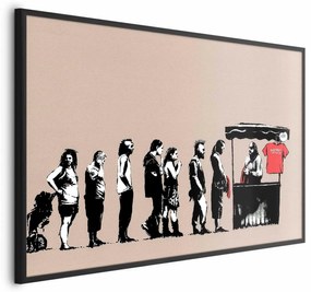 Plakat Zniszczyć kapitalizm 60x40 cm z ramą czarną bez marginesu ARTGEIST B