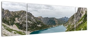 Obraz jeziora w górach (170x50 cm)