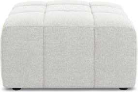 Biały podnóżek z materiału bouclé Aloha – Makamii