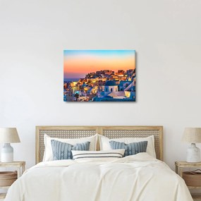 Obraz - Santorini o zmierzchu (70x50 cm)