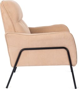 Fotel Wypoczynkowy ALBERTO Sztruksowy Beżowy do Salonu Nowoczesny