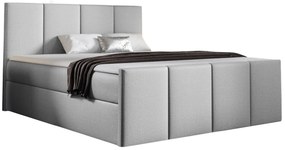 Jasnoszare łóżko welurowe z zagłówkiem 5 rozmiarów P2-T69