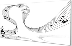 Szklany Panel Symbol Klucza Wiolinowego