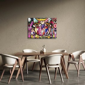 Obraz - Street art - sowa (70x50 cm)