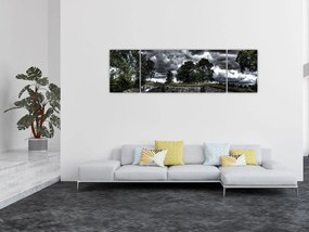 Obraz zachmurzonego nieba (170x50 cm)