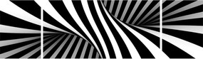 Abstrakcyjny obraz z paskami zebry (170x50 cm)