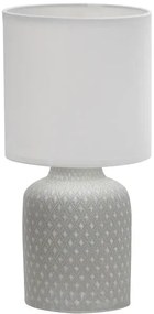 Szara lampa stołowa z ceramiczną podstawą - 3X V085 L6-F87