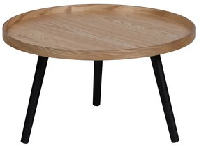 Beżowo-czarny stolik WOOOD Mesa, ø 60 cm