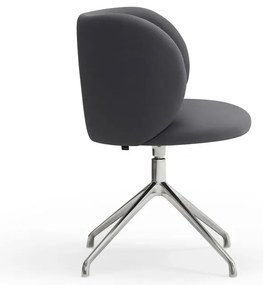 Ciemnoszary tapicerowany fotel jadalniany Mogi – Teulat