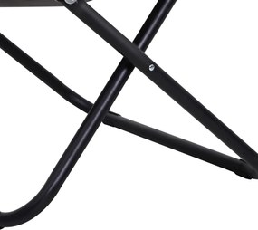 Outsunny Krzesło Składane Kempingowe Ogrodowe Metal Tkanina Oxford Szare 80x80x75cm | Aosom PL