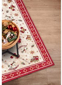 Czerwony dywan z mieszanki bawełny ze świątecznym motywem 160x230 cm Toy's Delight Red Christmas – Villeroy&amp;Boch