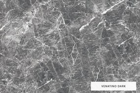 Stół rozkładany XENON LUX 160(256)x89 szary marmur venatino/czarny połysk HUBERTUS