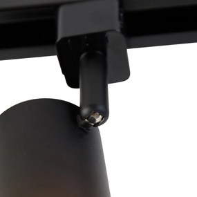 Nowoczesny system szynowy jednofazowy z 4 reflektorami czarny - Jeana