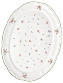 Biały porcelanowy półmisek Brandani Nonna Rosa