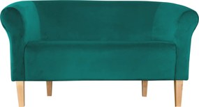 Sofa Milo tkanina Welur wygodna sofa tapicerowana do salonu i poczekalni : Kolor nogi - Drewno, Kolor tkaniny - VELVET - MG20, Typ tkaniny - Velvet, Wysokość nogi - 20 cm