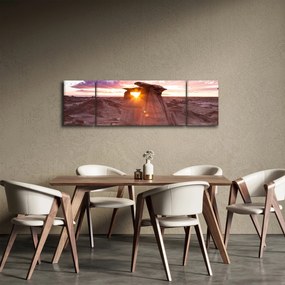 Obraz - zachód słońca na pustyni (170x50 cm)