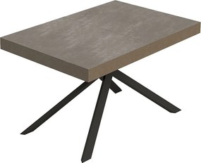 Stół rozkładany Niket w kolorze gołębiej szarości 120/224x90 cm z nogami w kolorze antracytowym