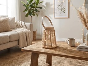 Lampion z cekinami CONE GLAM 26 cm, naturalny