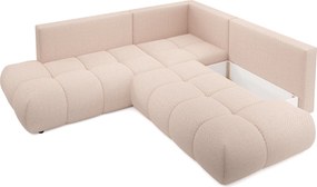 Masseno Narożnik DUCA z funkcją spania i pojemnikiem na pościel Narozniki L, Rozkładana sofa - Pomarańczowy, CURIO 60