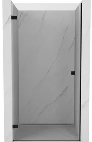 Mexen Lunar-B drzwi prysznicowe uchylne lewe 60 cm, transparent, czarne - 832-060-000-70-00-L