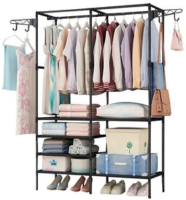 Stelażowa Garderoba Na Ubrania Z Półkami Z0-S80