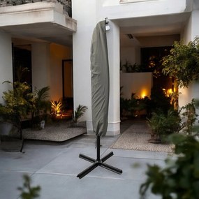 Składany parasol ogrodowy Floriva YN7011-LG, jasny szary