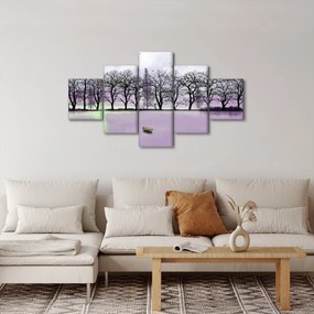 Obraz - Łodka na jeziorze (125x70 cm)