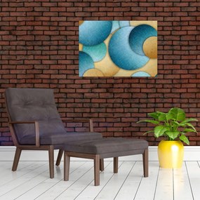 Obraz na szkle kręgów abstrakcji (70x50 cm)