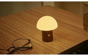 Biała/w ciemnym naturalnym kolorze lampa stołowa LED (wysokość 7 cm) Alice Mushroom – Gingko