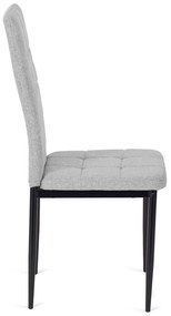 Krzesło Tapicerowane do Jadalni TEX Szare Nowoczesne Loft