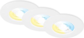 Briloner 7605036-ZESTAW 3xLED Łazienkowe wpuszczane oprawy sufitowe 3xLED/4,9W/230V IP44 biały
