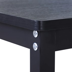 Vinsetto® stolik komputerowy biurko narożne regulacja wysokości metal czarny 168 x 120 x 75 cm