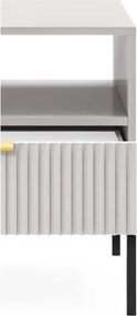 NAYA Stolik nocny S 54 szary | czarny stelaż
