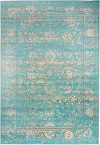 Turkusowy dywan w stylu vintage H0-T38