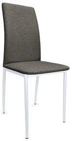 Krzesło tapicerowane ALAN stelaż biały Sawana 05