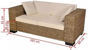 Sofa rattanowa 2-osobowa Letsa 2C