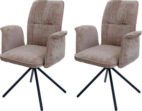 Krzesło do jadalni MCW-N99 (zestaw 2 sztuk), jasnobrązowy