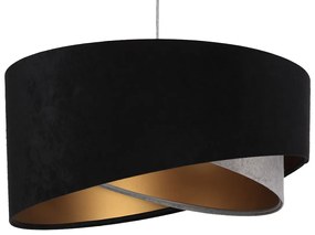 Czarno-szara lampa wisząca z weluru - 4X EX981 B4-C75