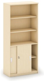 Szafa przesuwna MIRELLI, 800 x 400 x 1800 mm, brzoza