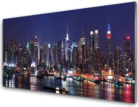 Panel Szklany do Kuchni Architektura Nowoczesnego Miasta